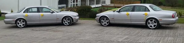 richard and karen's wedding jaguar cars