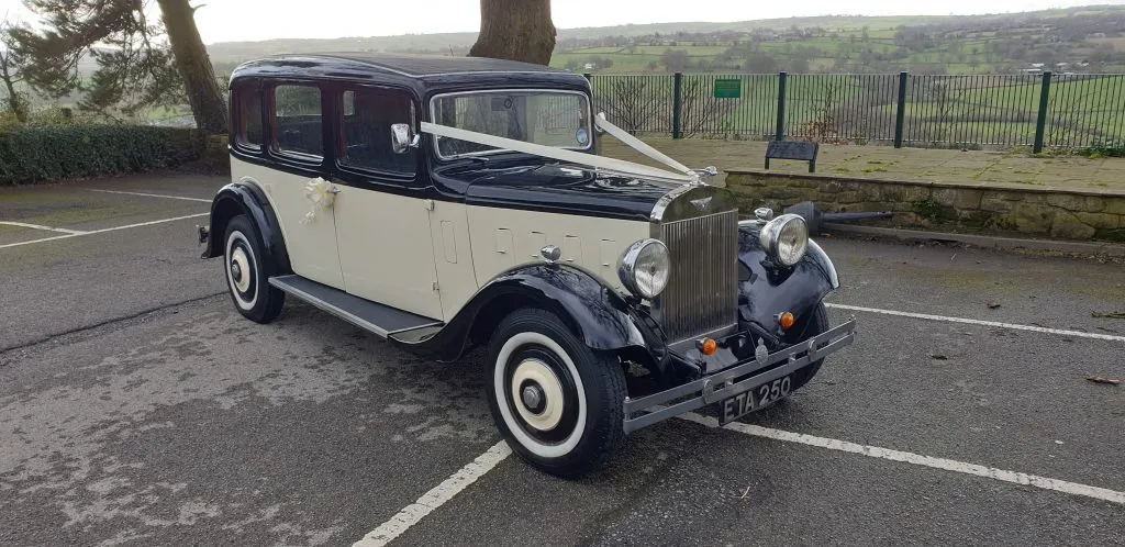 Pre War 1938 Vintage Austin 18 wedding car hire chesterfield